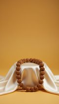 Natural Rudraksha Mala With Woolen Spacers
