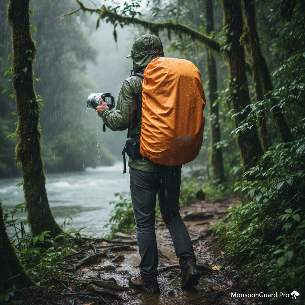 Backpack Rain Cover Lifestyle